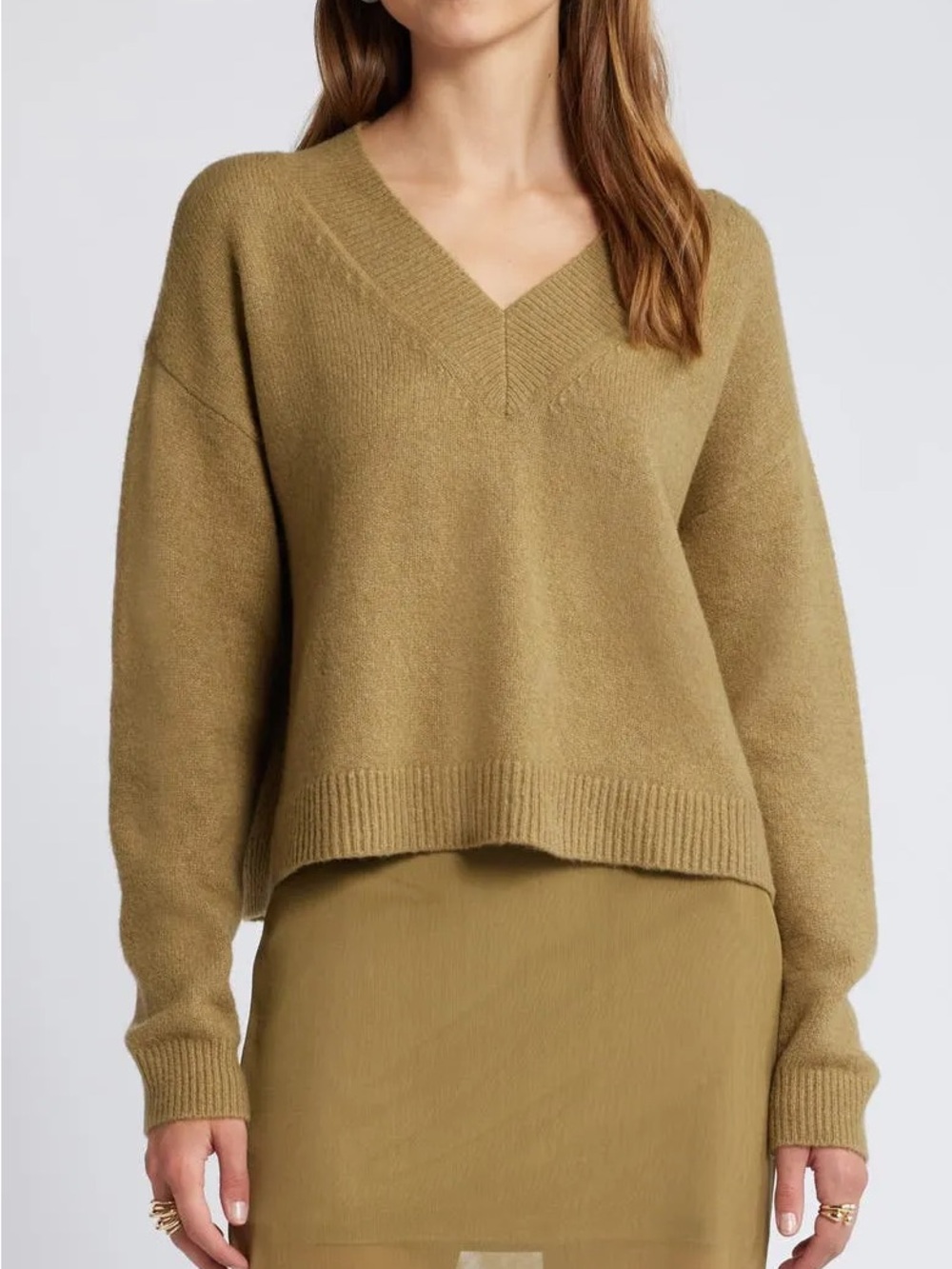 Open Edit V-Neck Sweater
